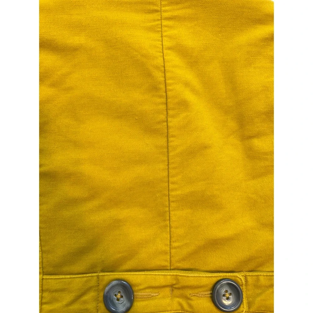 Mini Boden Yellow Pea‎ Coat preppycore Kids Size 13-14Y Cotton Striped Lining